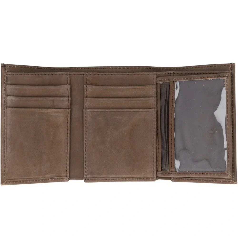 San Francisco Giants Brown‎ Leather Wallet With Concho Trifold Wallet NWOT